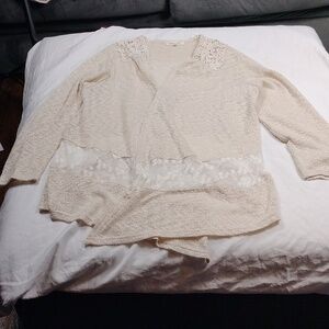 Indigo soul women's XL lacy cardigan